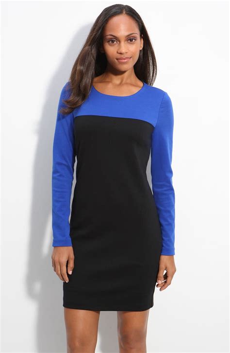 michael kors colorblock sequin knit jersey sheath dress|Michael Kors Collection Sequin Long Sleeve Sheath Dress.